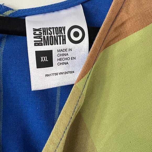 Target x Sammy B (BHM ) Women's A-Line Dress - Blue Gingham Checkered  - Size XX - Picture 3 of 4